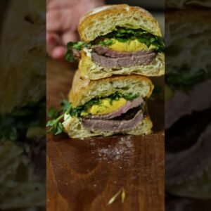 Leftover Steak & Hummus Sandwich
