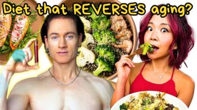 Eating like BRYAN JOHNSON For a Day to REVERSE AGING (Anti-Aging Diet)